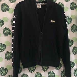 Cropped Pink VS zip hoodie